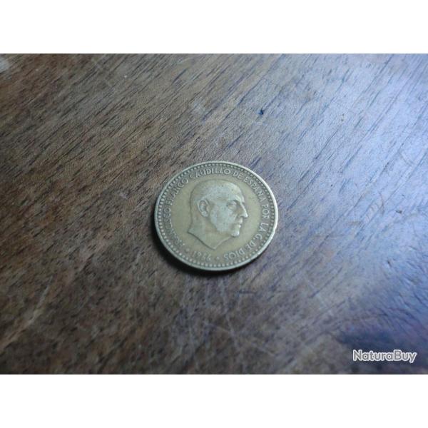 monnaie fransico franco una peseta  1966