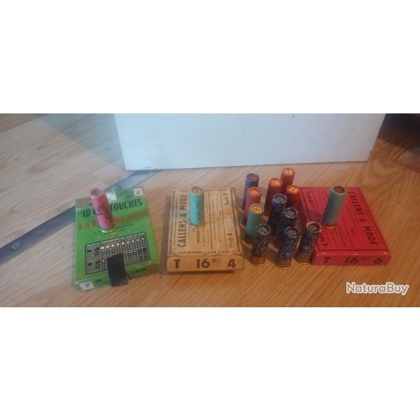 Lot ancienne cartouche calibre 16