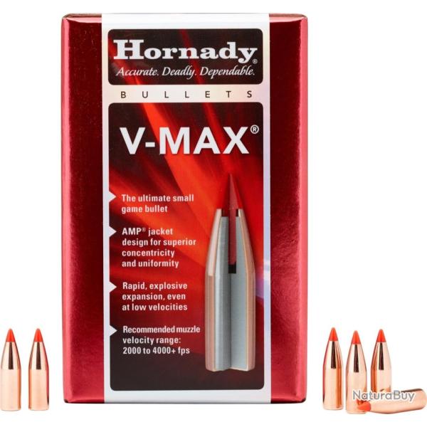 HORNADY OGIVES V-MAX� CALIBRE .22 55gr - 3.6g x100