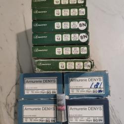 101 cartouches Cal 12 BG rose 36g Pb 8 nickel&eacute;