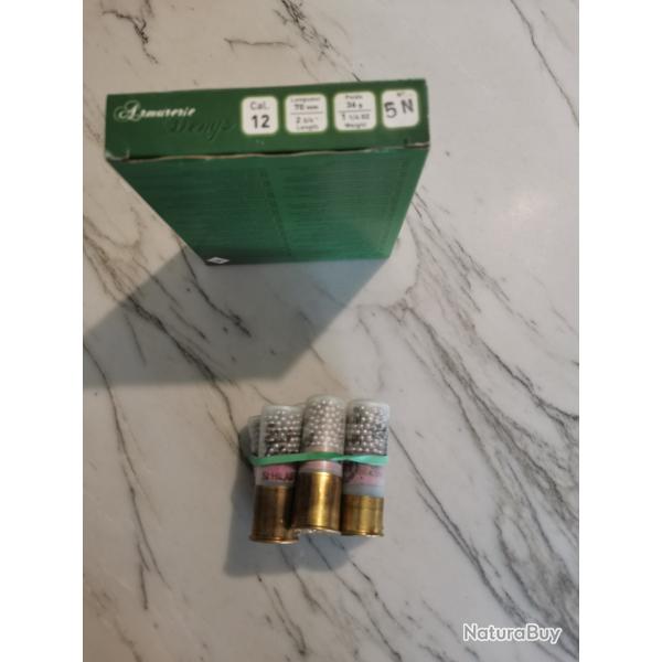 Lot cartouches Cal 12 : 20 BG 34g et 36g Pb 6 + 16 BG 36g 5N