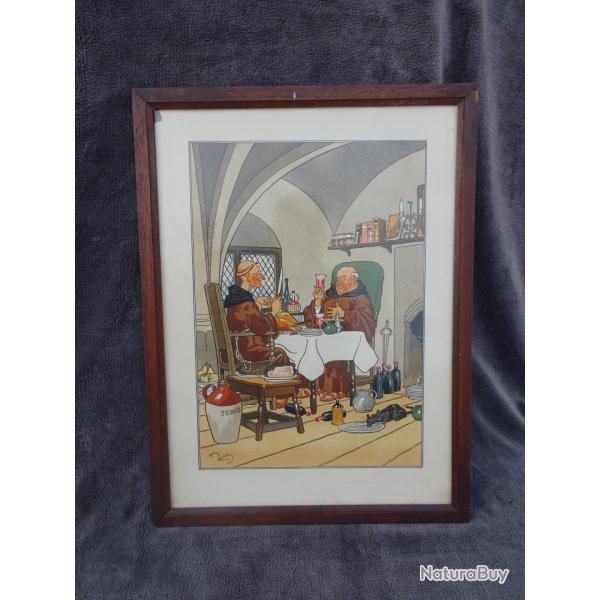 Belle gravure sur un th�me paillard par Harry Eliott.