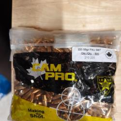 Ogives CAMPRO 223 55gr FMJ SBT x500