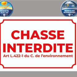 Panneau CHASSE INTERDITE aluminium composite 3 mm