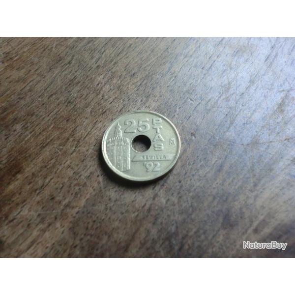 monnaie juan carlos 25 pesetas s�villa  1992