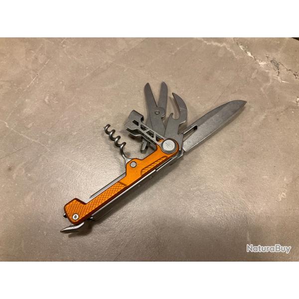 Couteau Gerber Armbar Cork Multi-Function Lame Ciseaux Tire Bouchons Manche Orange Acier