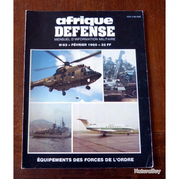 Revue : Afrique d�fense - Mensuel d'information militaire  N� 83