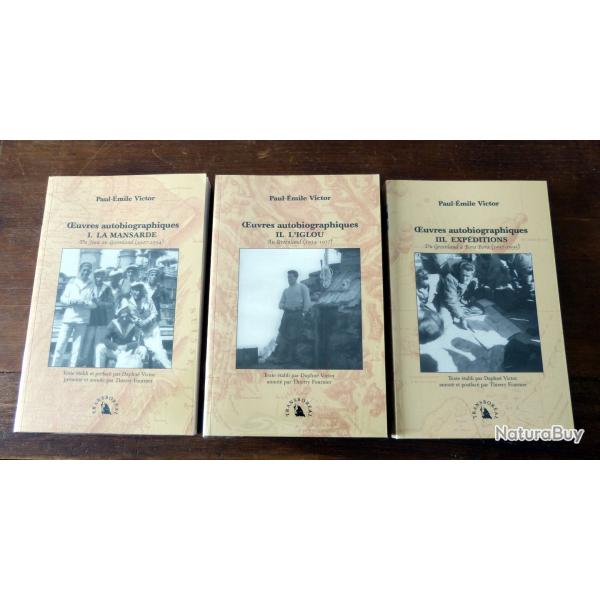 Livre : Oeuvres autobiographiques - Paul Emile Victor / 3 tomes