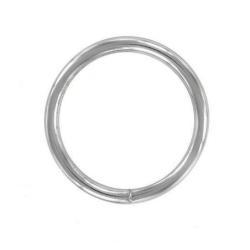 anneau soud&eacute; acier finition nickel&eacute; 27 mm / 3,5 mm