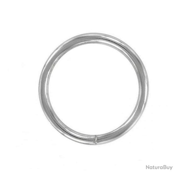 anneau soud� acier finition nickel� 27 mm / 3,5 mm