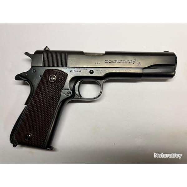 RARISSIME COLT 1911 A1 CALIBRE 45 ACP SHANGHAI MUNICIPAL POLICE EXCELLENT ETAT