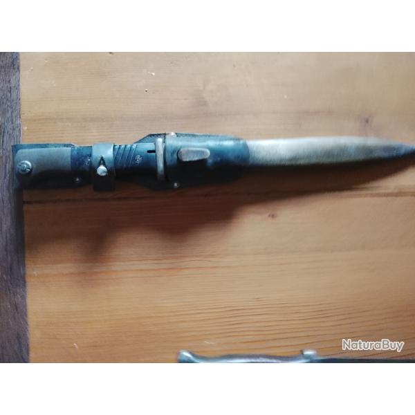 Baionnette mauser 98k et gousset d'origine