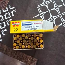Boite de 50 munition winchester 22 automatique pour carabine 22 model 1903