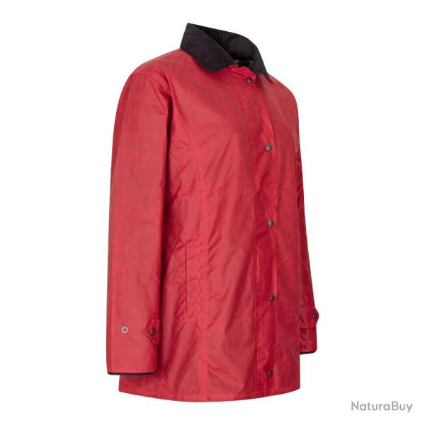 Manteau huil� femme Rouge Touche de couleur et protection