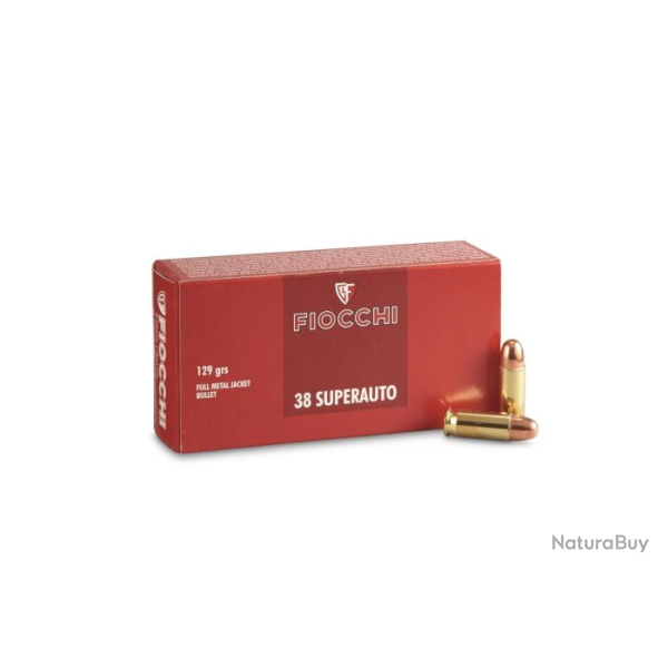 Balles Fiocchi Full Metal Jacketed - 38 Super Auto / 129 Gr
