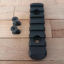 Rail picatinny 8,5cm NOIR pour syst&egrave;me M LOK, T4e, CCK, KIT conversion...