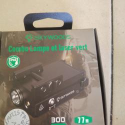 Combo lampe et laser Vert rail pycatini, SKYWOODS