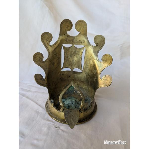 WW1 ALLEMAGNE ARTISANAT DE TRANCHEES ALLEMAND BOUGEOIR TAHURE 1914-15-16 1907 14-18