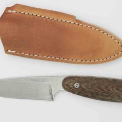 Couteau Bradford Knives Guardian 3.5XL Lame Acier AEB-L Manche Micarta Etui Cuir USA BRAD35XL104A