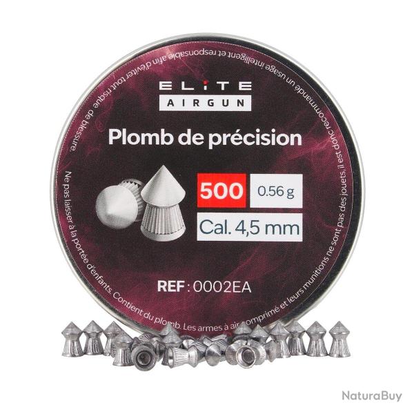 Plombs de pr�cision pointus - Elite Airgun - 4,5mm (x500)