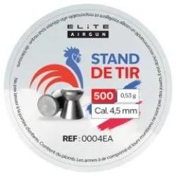 Plombs plats stand de tir - Elite Airgun - 4,5mm (x500)