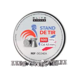 Plombs plats stand de tir - Elite Airgun - 4,5mm (x500)