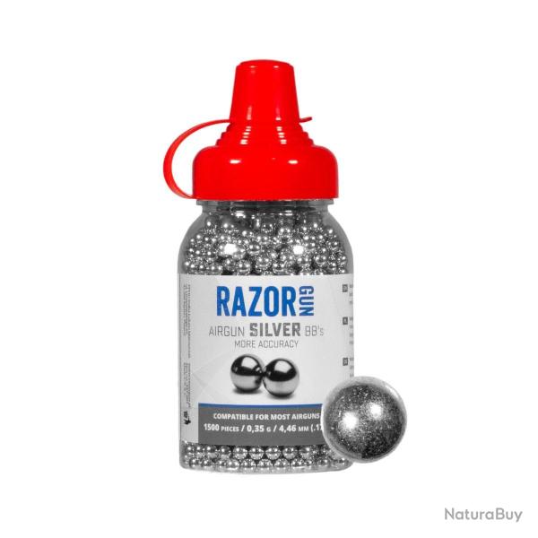 Billes Razor Gun Silver 4.5 mm BB'S (x1500)