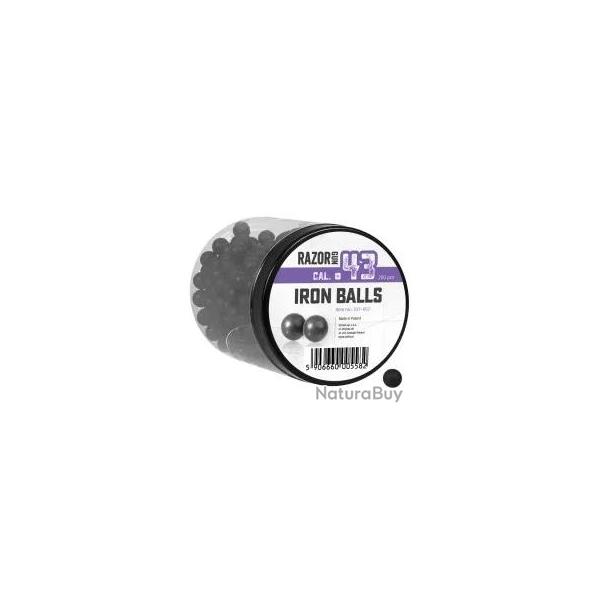 Balles caoutchouc m�tal Razor Gun Iron Balls .43 (x200)