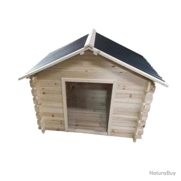 Niche en bois d'�pic�a chalet madrier - Taille M - Toit PVC
