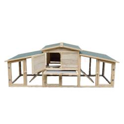 Poulailler Villa Cocotte en Pin Trait&eacute; - Jusqu'&agrave; 4 Poules