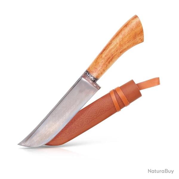 Couteau Ouzbek Traditionnel Pchak - fair Main - Acier Carbone - Manche �rable  30 cm