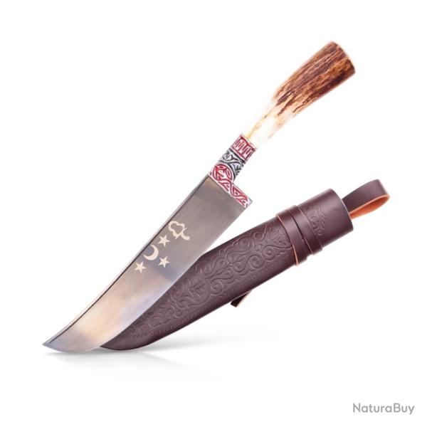 Couteau Ouzbek Traditionnel Pchak - fair Main - Acier Carbone - 28,5 cm - Cuisine & Outdoor