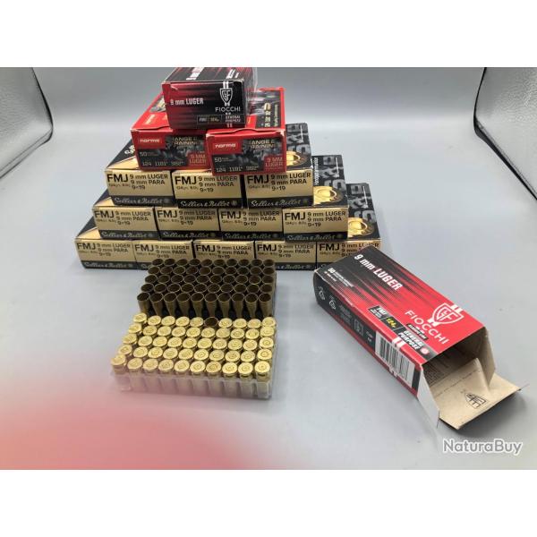 700 douilles calibre 9x19 d'occasion tir�es 1 fois