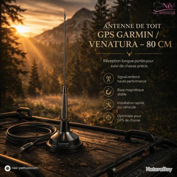 Antenne de toit pour Garmin VENATURA 80CM avec socle