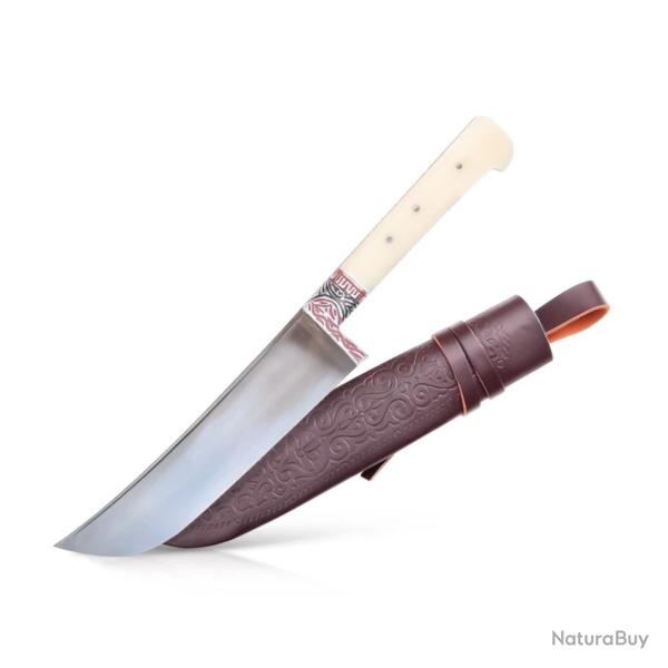 Grand Couteau Ouzbek Pchak - 29 cm - fair Main - Acier Carbone - Manche R�sine Beige