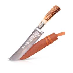 Couteau Ouzbek Traditionnel Pchak - 28,5 cm - fair Main - Manche en Bois d'&Eacute;lan V&eacute;ritable