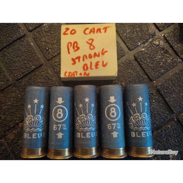 20 cartouches MGM strong bleu