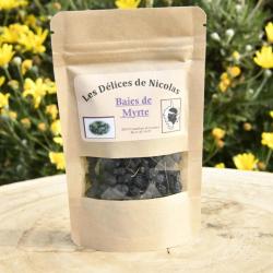 Baies de myrte corse d&eacute;shydrat&eacute;es 100g