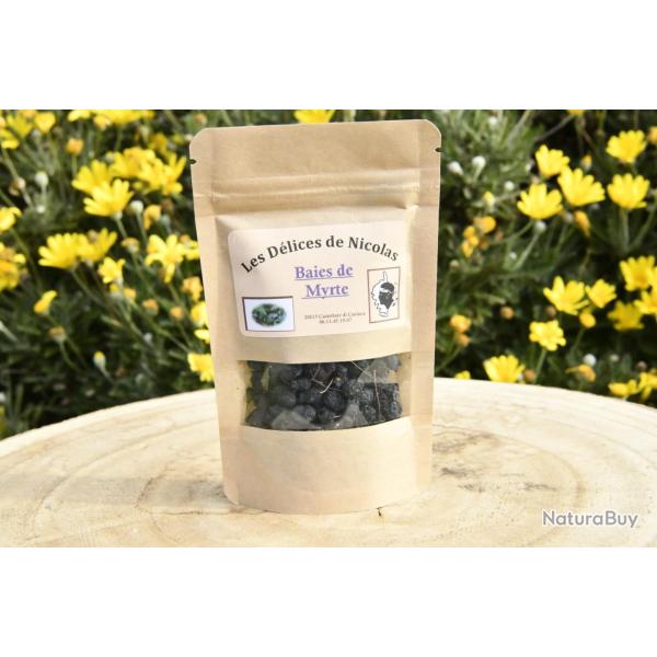 Baies de myrte corse d�shydrat�es 100g