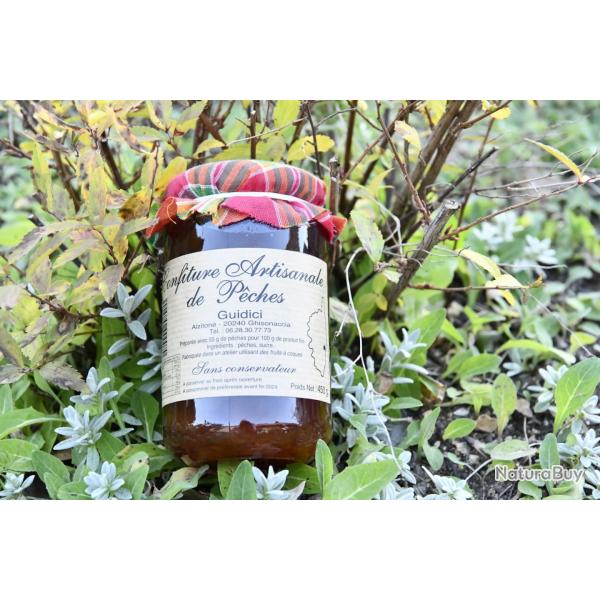 Confiture de peche corse artisanale Guidici