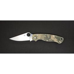 Spyderco Paramilitary 2 Camo Black C81GPCMOBK2 - Couteau pliant tactique EDC, lame CPM&nbsp;S45VN DLC, po