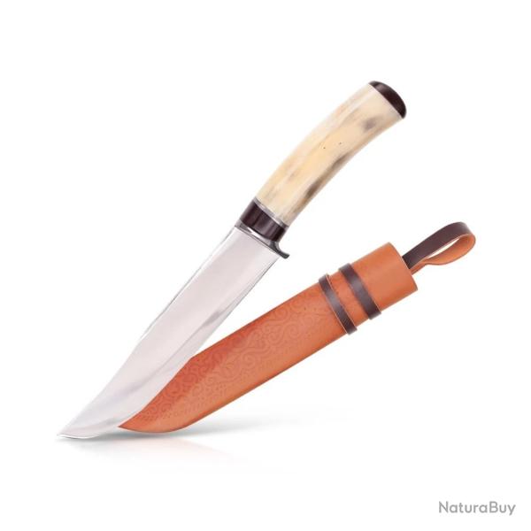Couteau Ouzbek Pchak - 28 cm - fair Main - Acier Inoxydable - Manche R�sine Style Corne