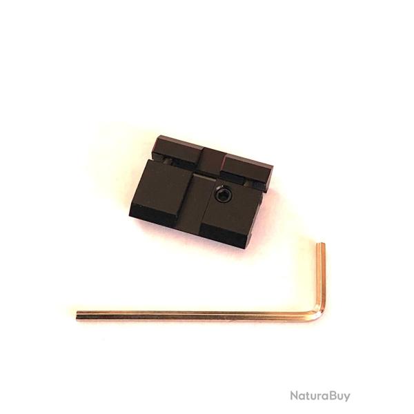 Adaptateur de Rail 11mm en 20mm en Aluminium