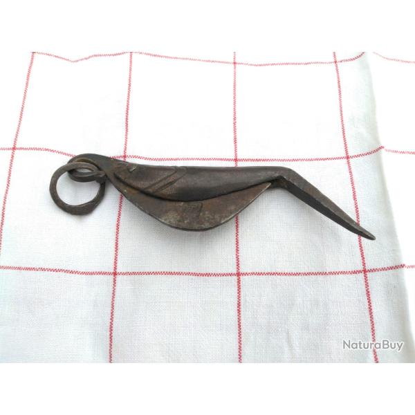 Ancien couteau traditionnel chinois Couteau perroquet avec marque Objet ethnique