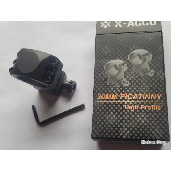 COLLIERS  X-ACCU 30mm HAUT ALUMINIUM