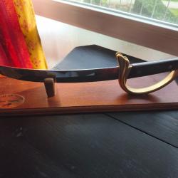 Sabre &agrave; champagne Claude Dozorme s&eacute;rie limit&eacute; garde dor&eacute;e &agrave; l'or fin