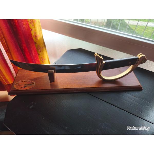 Sabre � champagne Claude Dozorme s�rie limit� garde dor�e � l'or fin