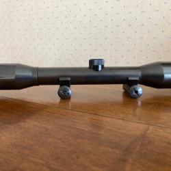 Lunette Allemande M.S.W. 4x 36 tout acier avec montage tout acier , d&eacute;rivable , pour rail SAKO