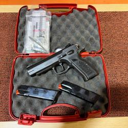 PISTOLET TANFOGLIO COMBAT SPORT CALIBRE 9X19 - 2 CHARGEURS - OCCAS