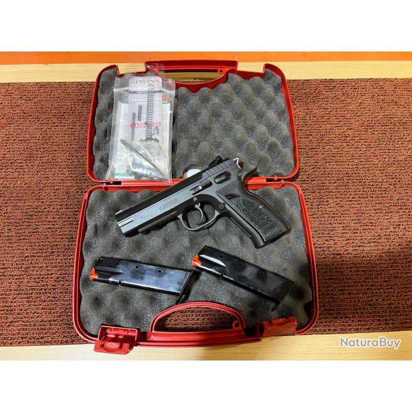 PISTOLET TANFOGLIO COMBAT SPORT CALIBRE 9X19 - 2 CHARGEURS - OCCAS